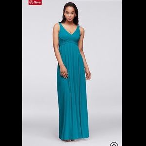 Turquoise David’s bridal dress Size 2